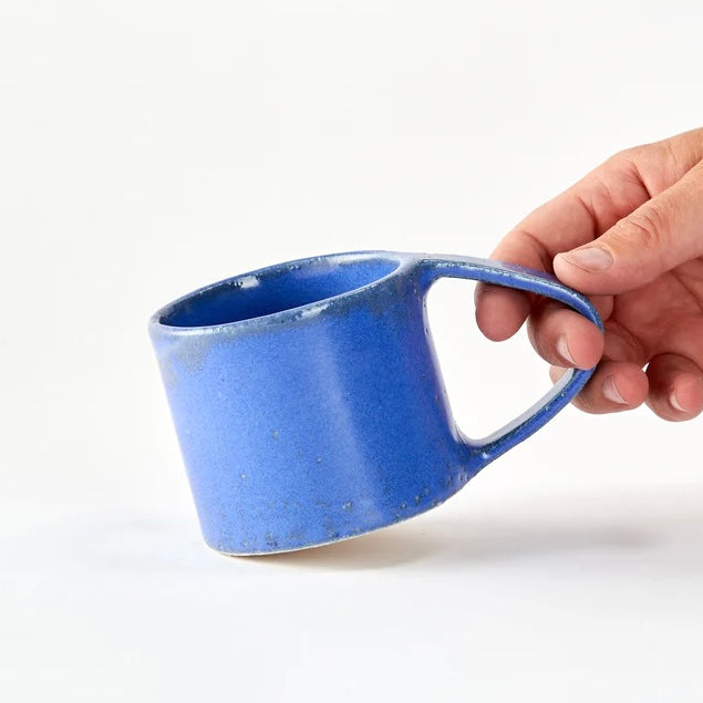 藍色細紋 手作馬克杯