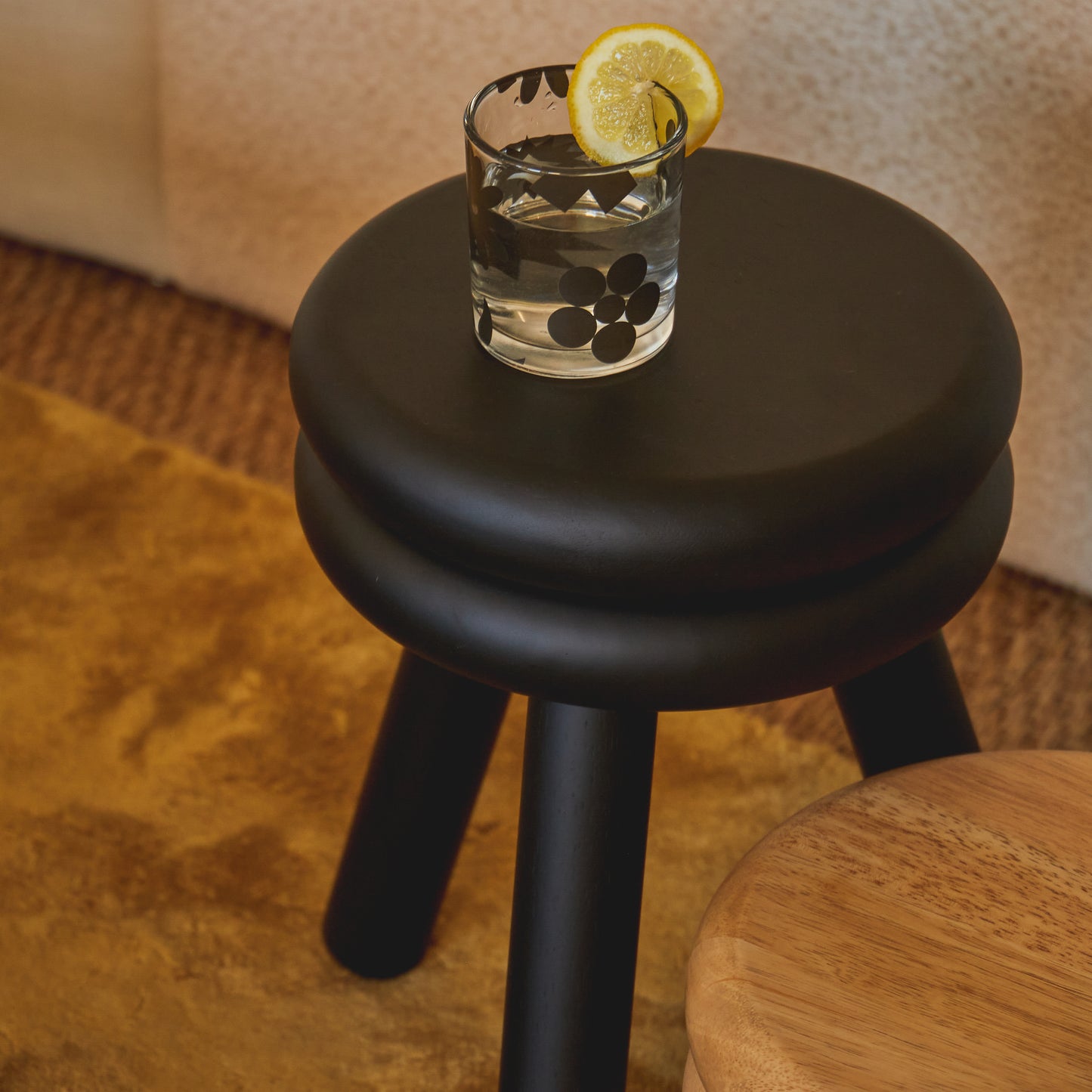 Pluma Stool solid wood chair and stool-high