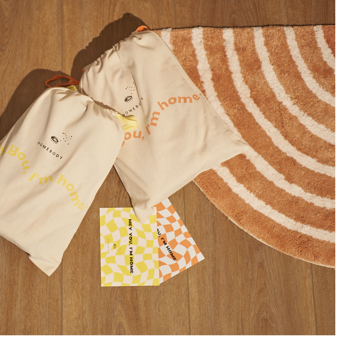 Peach Rainbow Bath Mat