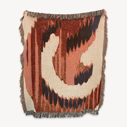 Our rotating poetry sofa blanket