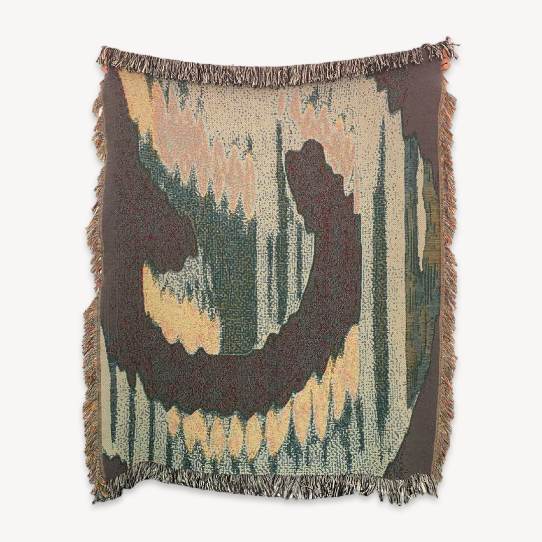 Our rotating poetry sofa blanket
