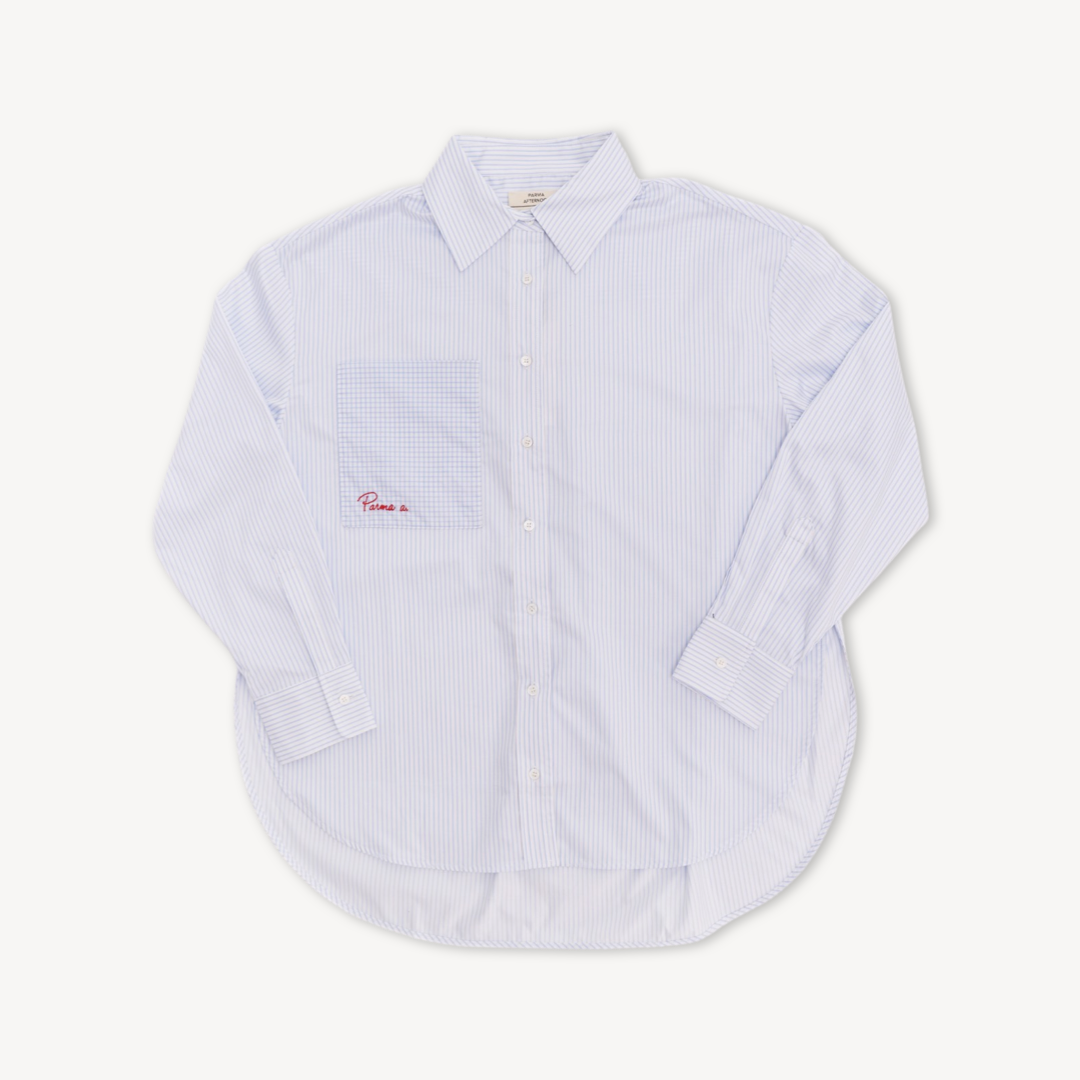 Lilo Joy striped paneled cotton shirt