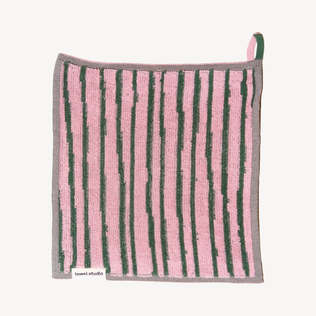 Striped organic cotton towel