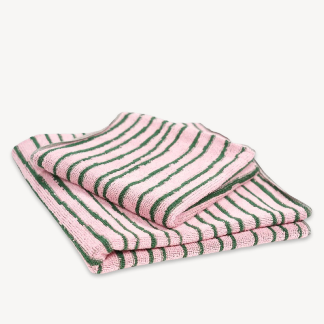 Striped organic cotton towel