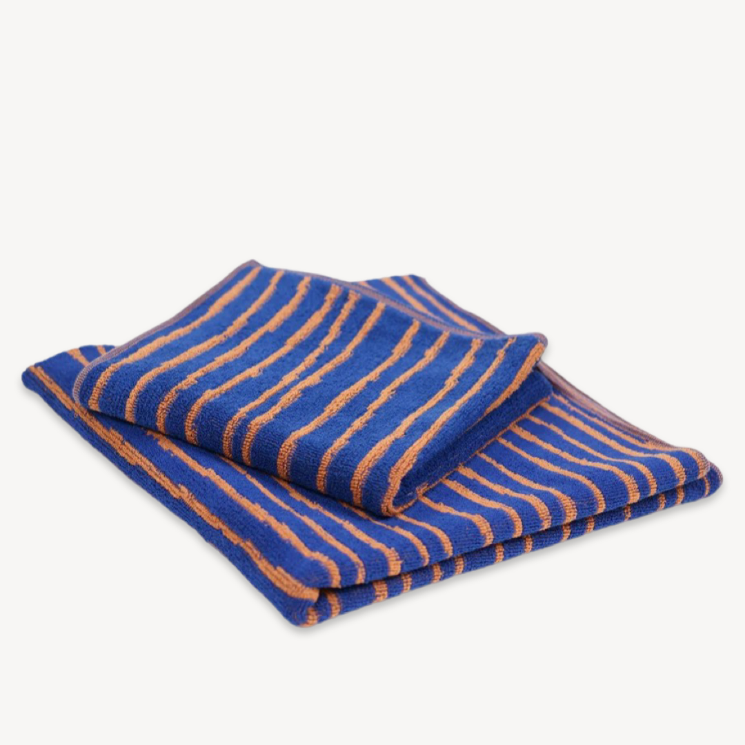 Striped organic cotton towel