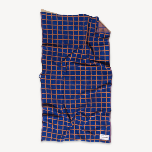 Brick pattern organic cotton bath towel