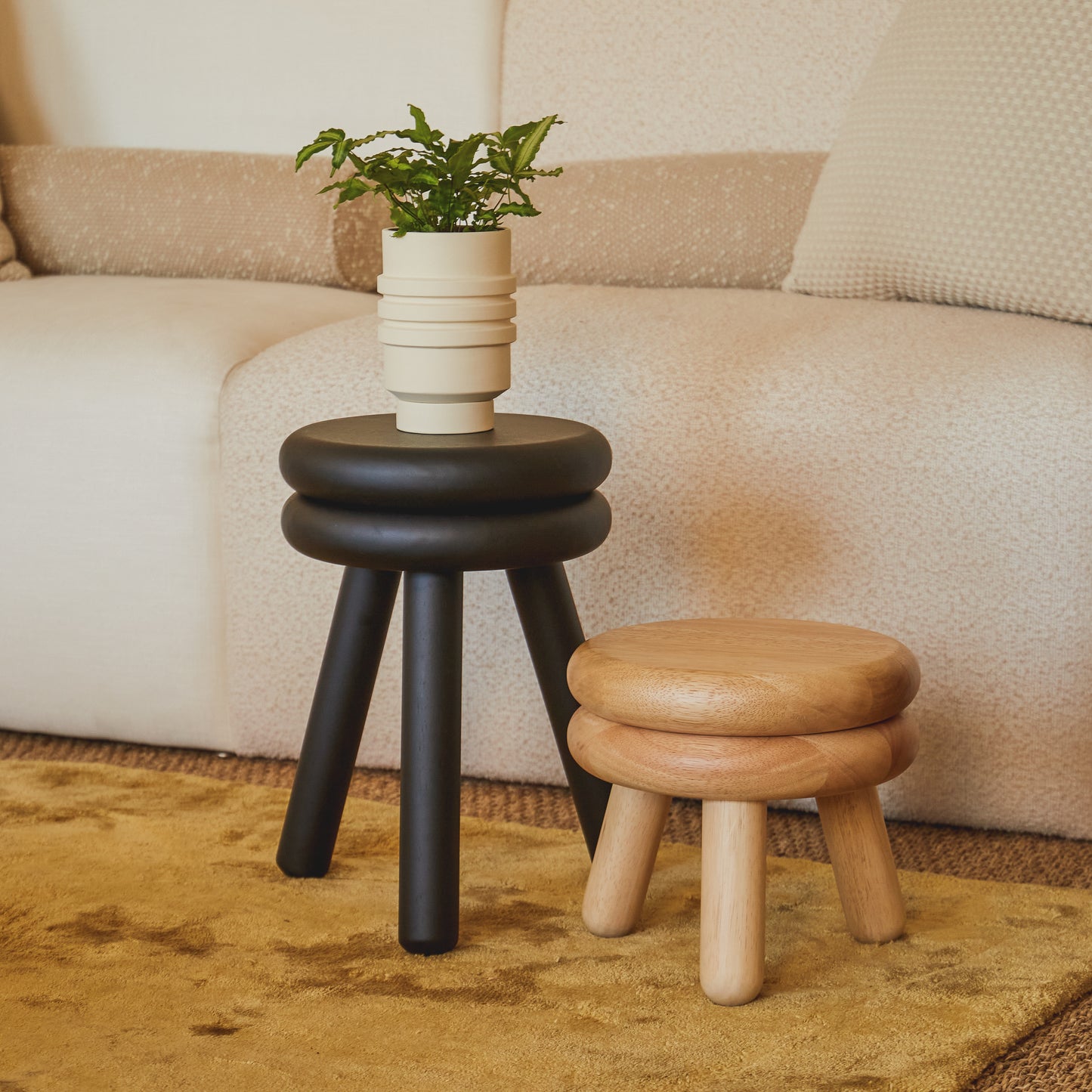 Pluma Stool solid wood chair and stool-high