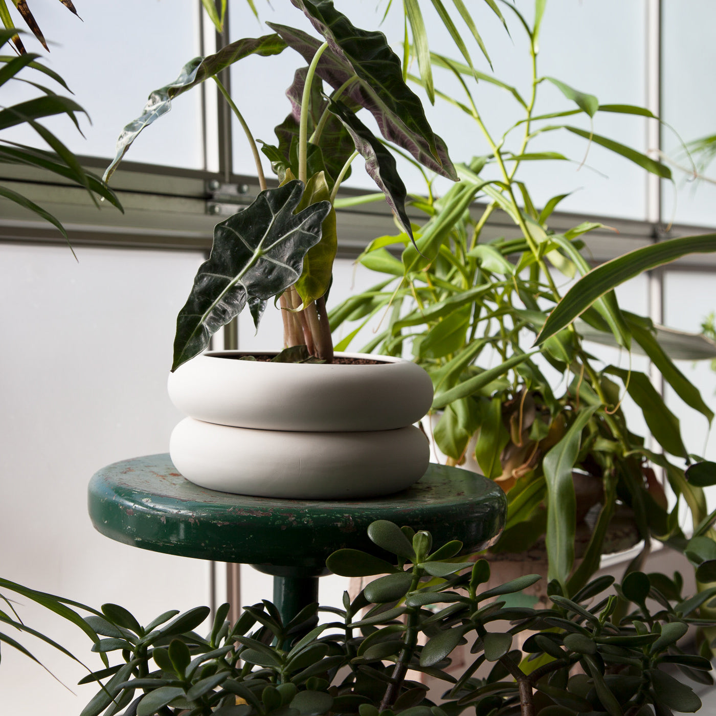 Stacked Stoneware Pots – Short