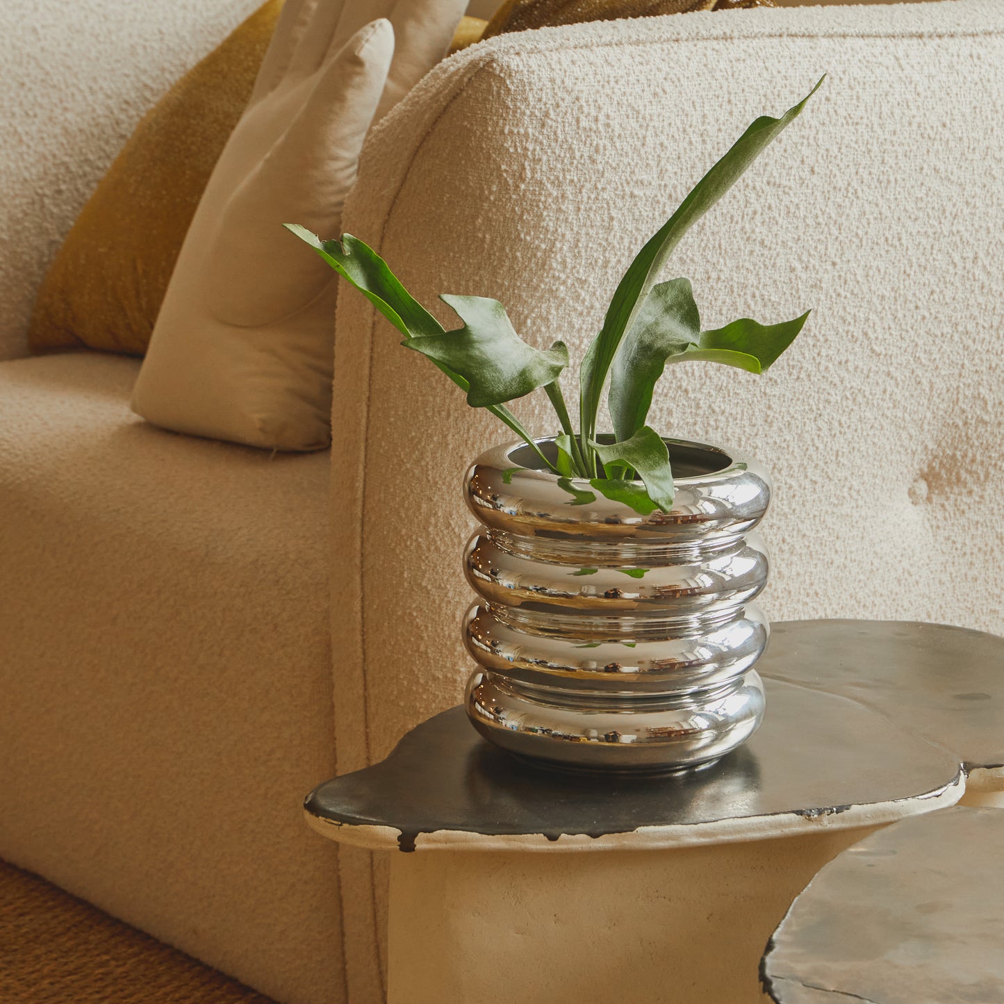 Layers of Stoneware Pots – Metal