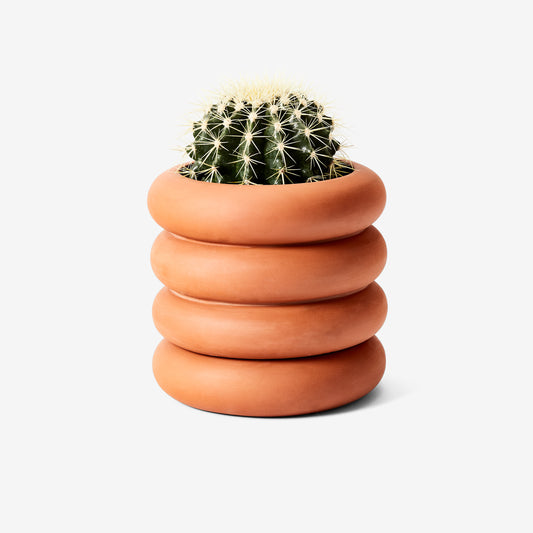 Stacked Stoneware Pots - High