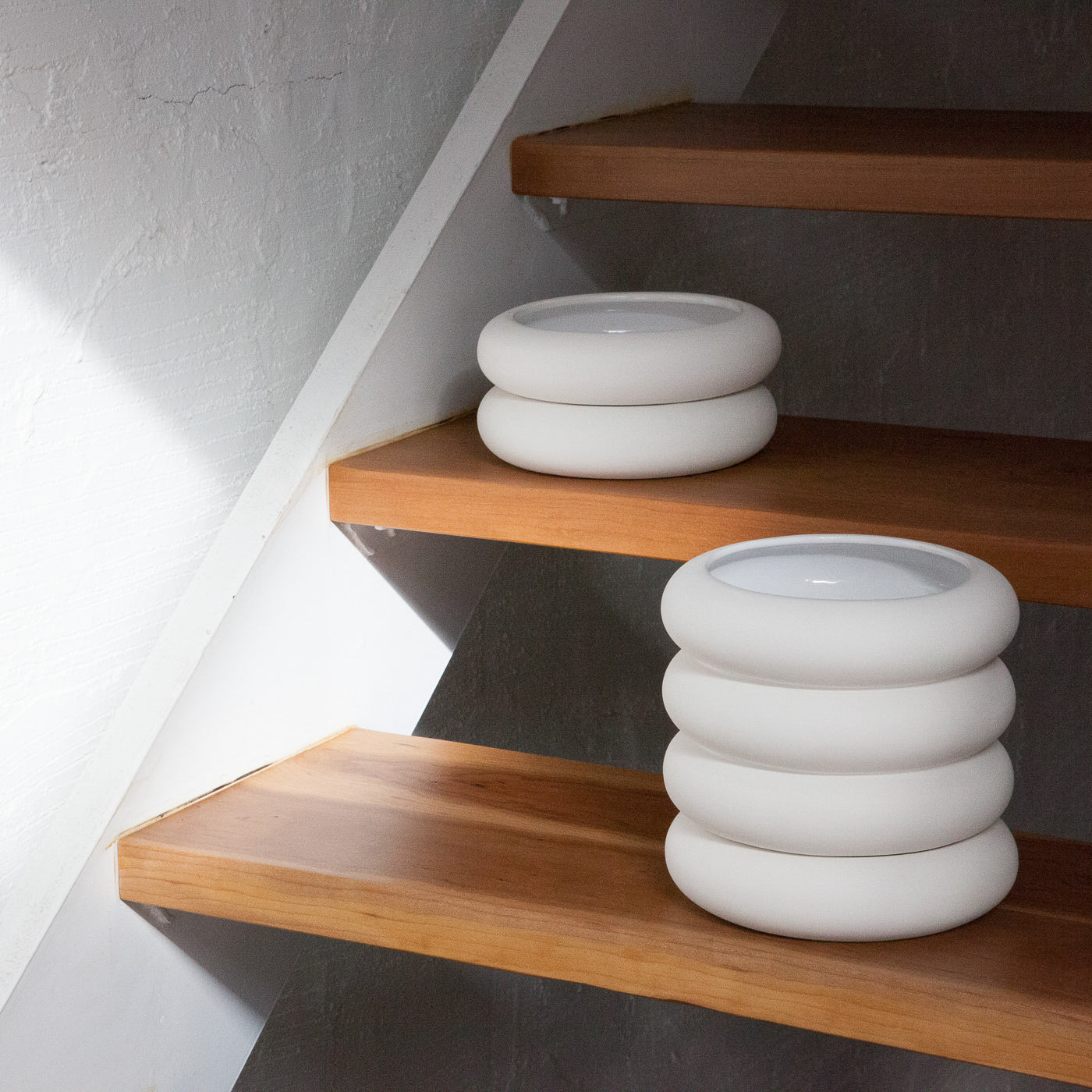 Stacked Stoneware Pots – Short