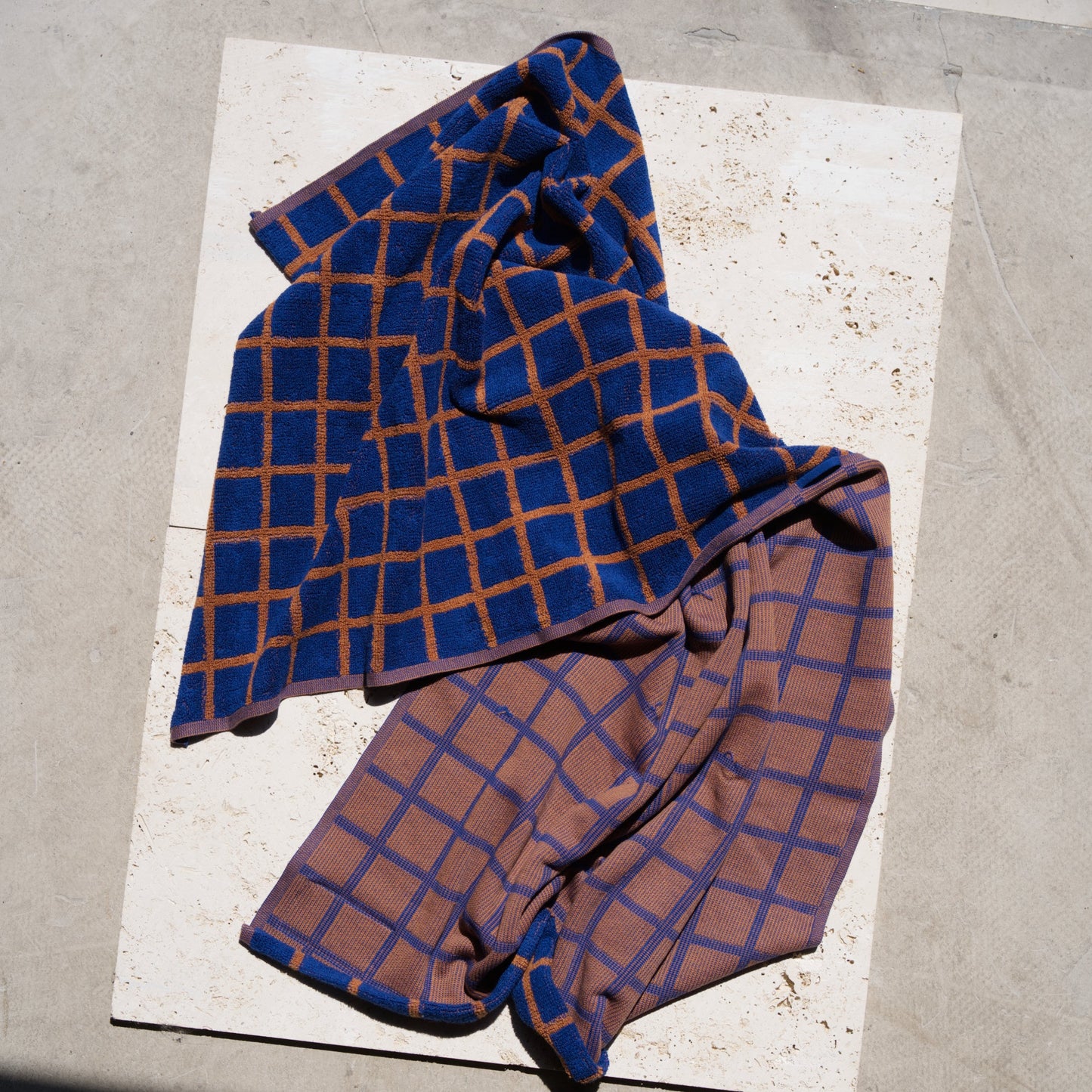 Brick pattern organic cotton bath towel