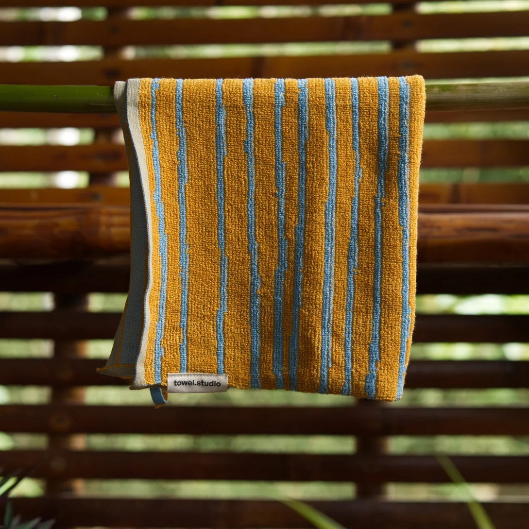 Striped organic cotton towel